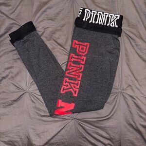 PINK Victoria's Secret Joggers - Red, Gray & Black